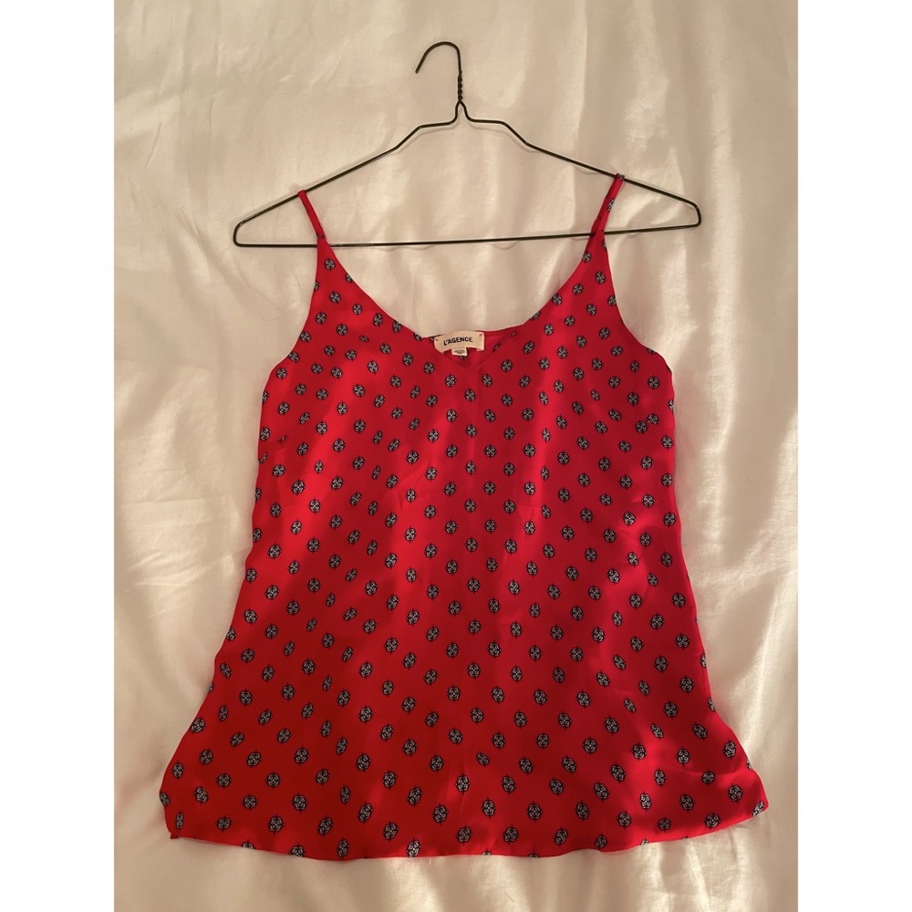 NWOT L’Agence GABRIELLA camisole in royal red